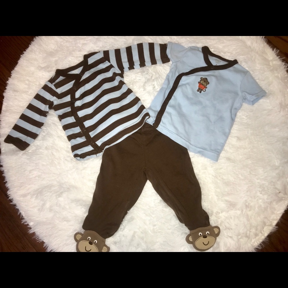 0-3 month monkey outfit